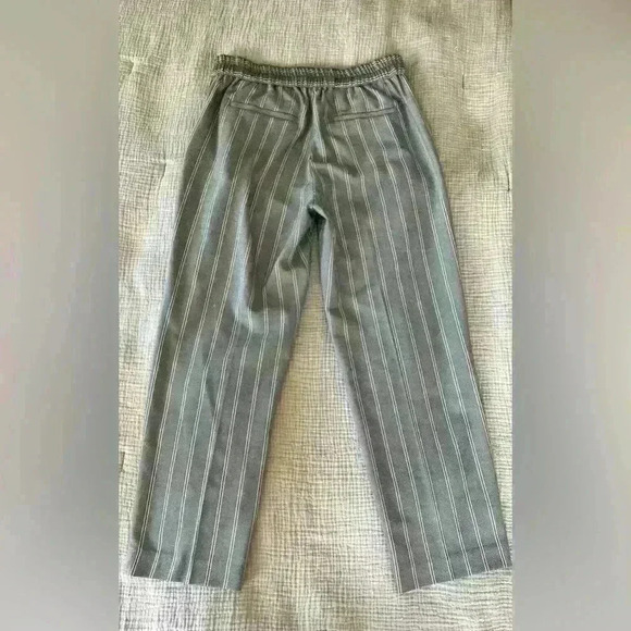 Mango Striped Trouser Dress Pants | Gray | XS - Picture 11 of 13